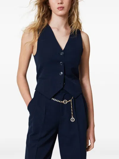 Twinset Jackets Blue And Green In Blue