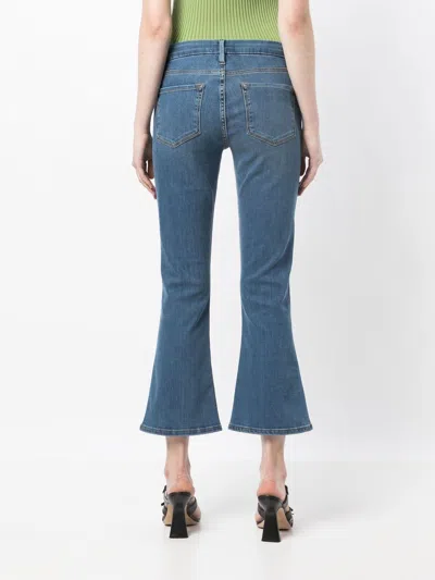 Frame Cotton-blend Cropped Jeans In Blue