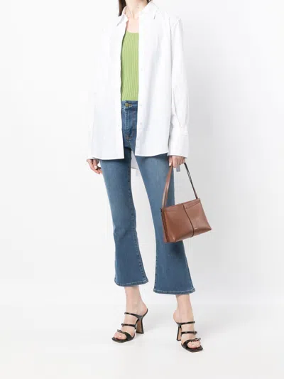 Frame Cotton-blend Cropped Jeans In Blue