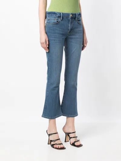 Frame Cotton-blend Cropped Jeans In Blue