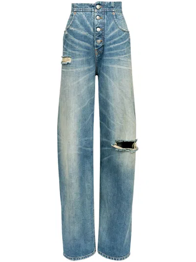 Mm6 Maison Margiela Cotton Denim Jeans In Blue