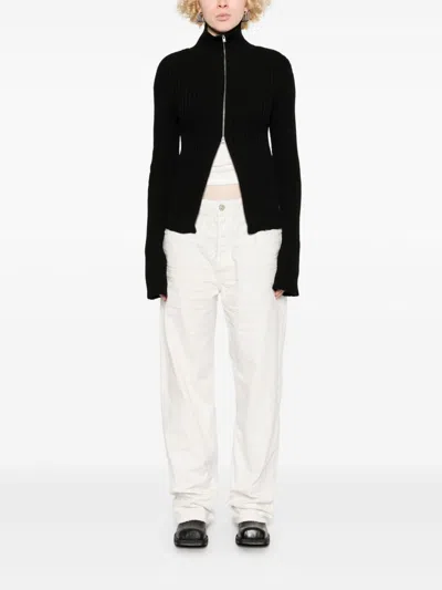 Balenciaga Wide Camel White Jean Pants In Multi