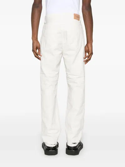 Balenciaga Wide Camel White Jean Pants In Multi