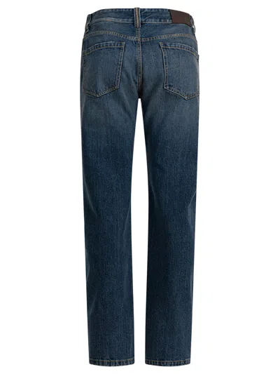 Brunello Cucinelli Blue Cotton Jeans In Blue