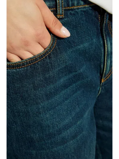 Alexander Mcqueen Indigo Wide-leg Denim Jeans In Blue