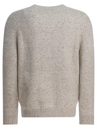 Brunello Cucinelli Men Alpaca Crewneck Sweater In Neutral