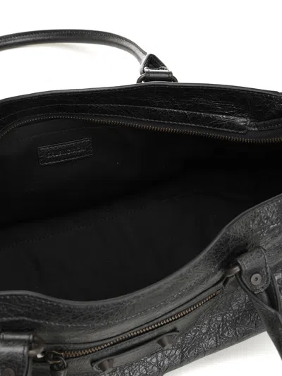 Balenciaga Shoulder Bag Le City East-west In Lambskin. In Black
