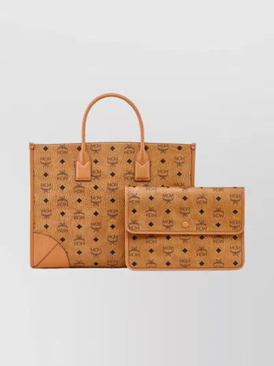 Mcm Munich Large Tote Bag With Shoulder Strap
