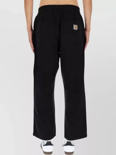 Carhartt Comfortable Trousers With Side And Back Pockets In Black