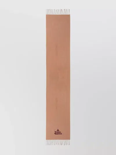 Vivienne Westwood Soft Wool Scarf Fringed Edges