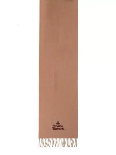 Vivienne Westwood Soft Wool Scarf Fringed Edges