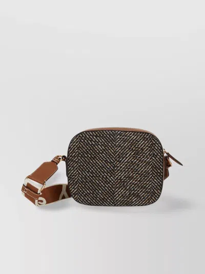Stella Mccartney Textured Fabric Cross-body Bags Adjustable Strap In Brown