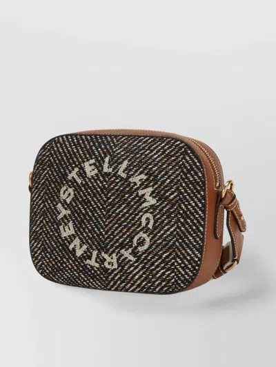 Stella Mccartney Textured Fabric Cross-body Bags Adjustable Strap In Brown