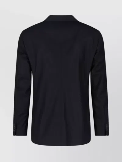 Giorgio Armani Tailored Blazer With Notch Lapel Design In Black