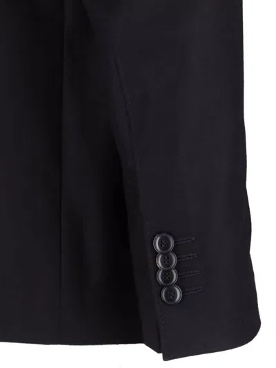 Giorgio Armani Tailored Blazer With Notch Lapel Design In Black