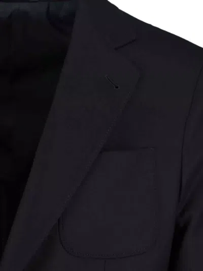 Giorgio Armani Tailored Blazer With Notch Lapel Design In Black