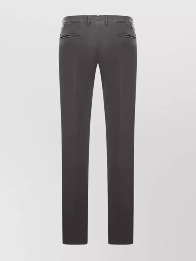 Incotex Tailored Trousers With Pockets And Loops In Brown