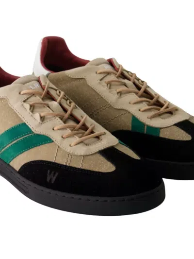 Woolrich Nubuck Low-top Sneaker Contrast Sole In Multi