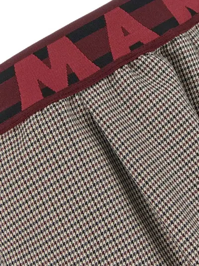 Marni Embroidered Wool Blend Shorts With Pleated Front In Black