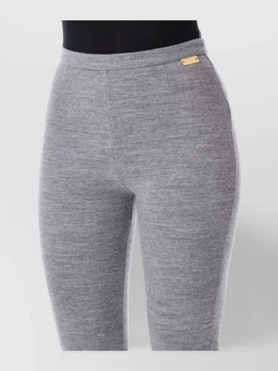 Balmain Slim Fit Stretch Ankle Length Trousers In Gray