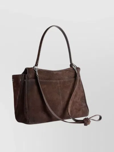 Balenciaga Rodeo Hand Medium In Waxed Suede Calfskin Bags In Burgundy