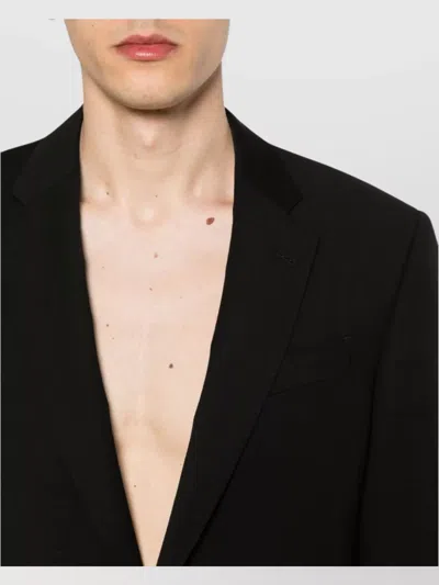 Giorgio Armani Tailored Suit With Notched Lapels And Vents In Black