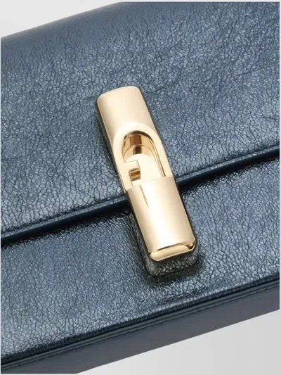 Furla Textured Cross-body Bag Gold-tone Hardware In Blue