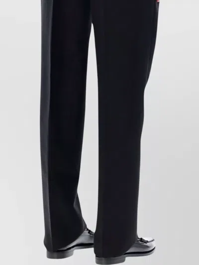 Ferragamo Tailored Trousers With Pleats And Pockets In Black