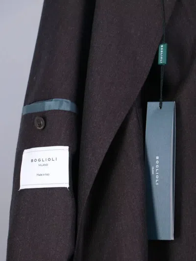 Boglioli Double-breasted Blazer Flap Pockets In Gray