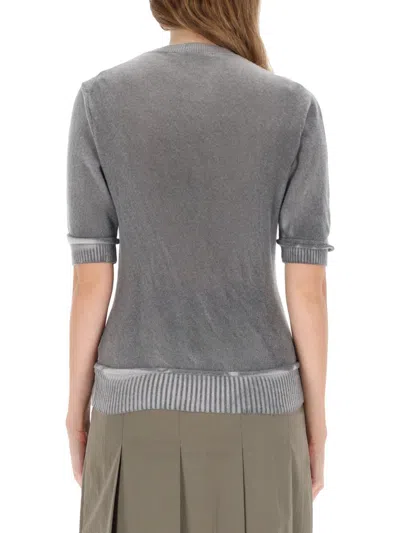 Our Legacy Dual Grey Spray-dye Wool Knit Top In Multi