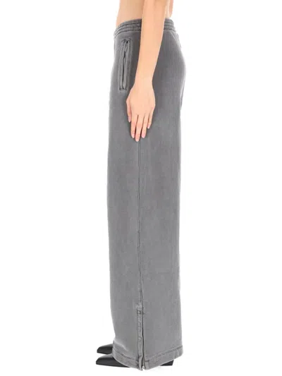 Our Legacy Wide-leg Trousers In Washed Organic Cotton With Zippered Pockets In Gray
