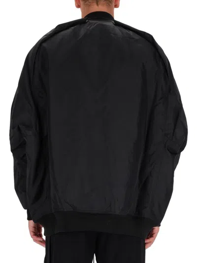 Rick Owens Drkshdw Oversized Matte Black Nylon Jacket In Black