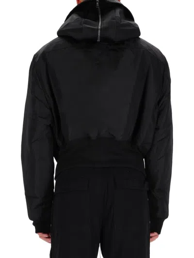 Rick Owens Drkshdw "alice Dropped" Parka In Black