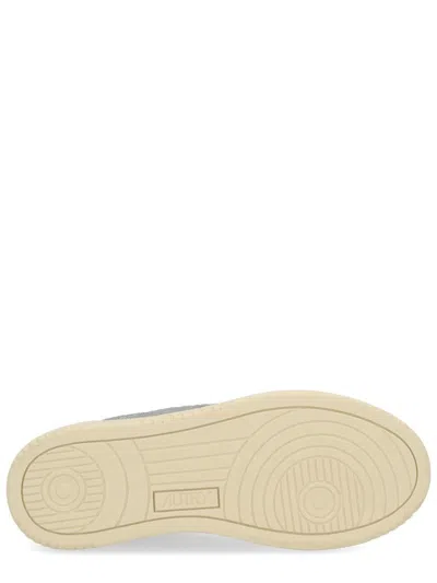 Autry Dallas Low Sparkling Sneakers In Silver And White Sequins Shoes In Multi