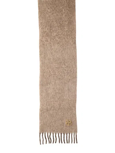 Ruslan Baginskiy Rectangular Scarf Fringed Edges In Brown
