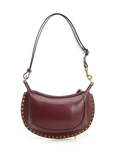Isabel Marant Oskan Moon Bag Crossbody Bags Bordeaux In Multi