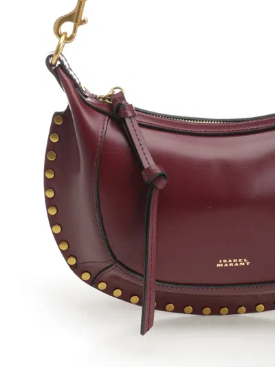 Isabel Marant Oskan Moon Bag Crossbody Bags Bordeaux In Multi