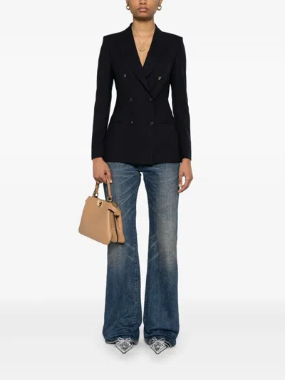 Tagliatore Paris Double-breasted Wool Blazer Clothing In Blue