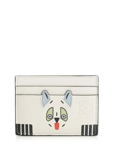Loewe Plain Cardholder Futurist Cat Wallets White In White