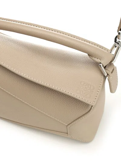 Loewe Puzzle Edge Handbags White In Neutral