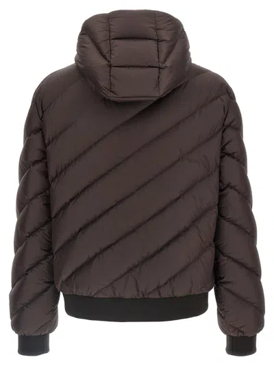 Fendi Reversible Down Jacket Puffer Jackets Beige In Brown