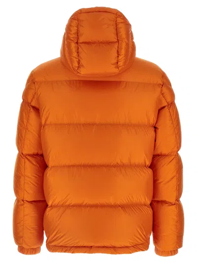 Moncler Long-sleeved Cotton Jacket In Orange
