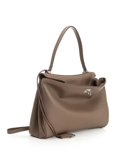Balenciaga Women Rodeo Medium Leather Crossbody Bag In Brown