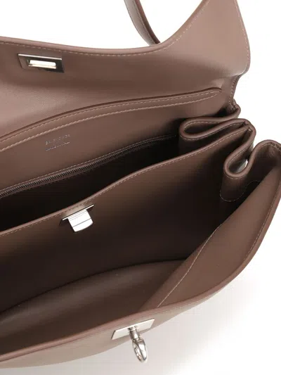 Balenciaga Women Rodeo Medium Leather Crossbody Bag In Brown