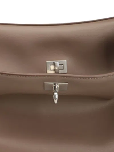 Balenciaga Women Rodeo Medium Leather Crossbody Bag In Brown