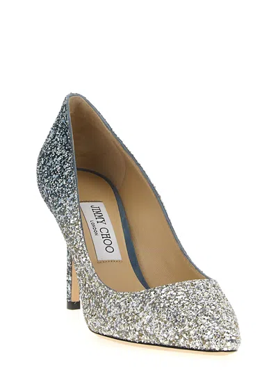 Jimmy Choo Romy Pumps Blue In Gray