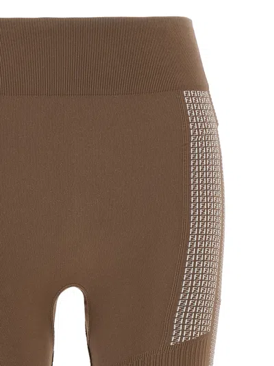 Fendi Seamless Leggings Beige In Brown