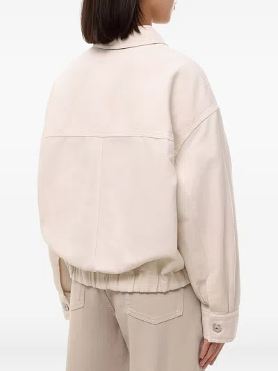 Brunello Cucinelli Button-fastening Drawstring Jacket In Neutral