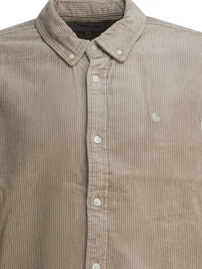 Carhartt Wip Beige Cotton Shirt In Brown
