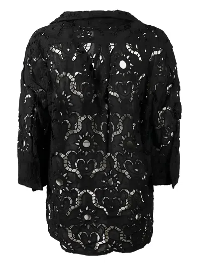 Farm Rio Pure Cotton Comfortable Shirt In Black